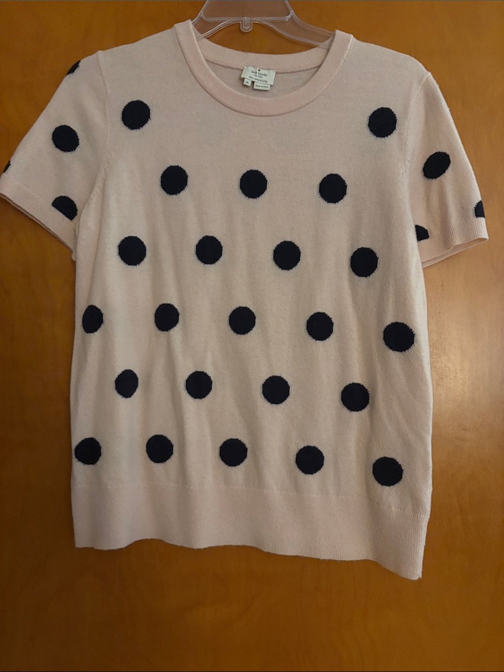 kate spade Light Pink Crewneck Short Sleeve Sweater
